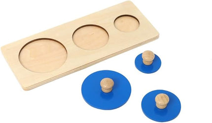 Montessori Multiple & Single Shape Puzzles - Jumbo Knob Wooden Geometry & Color Sorter for Toddlers