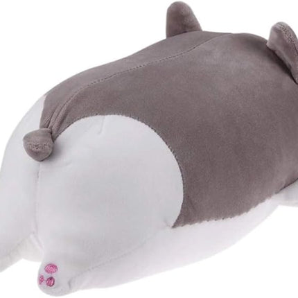 Corgi Dog Plush Pillow, Cute Shiba Inu Corgi Butt Stuffed Animal Toys Gifts for Bed, Valentine, Kids Birthday, Christmas (Gray, 17.3inch)