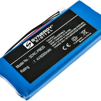 Synergy Digital RC Hobby Batteries, Compatible with DJI Phantom 4 Pro+ Remote Controll RC Hobby, (Li-Pol, 7.4V, 6000mAh), Pack Includes: 2 x SDRC-P8635 Batteries
