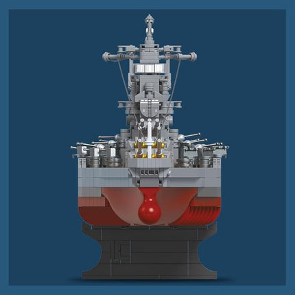 MISINI M7001 1:300 Japanese Yamato Battleship Building Blocks Set, 2569 Pieces WWII Navy Ship MOC Toy, Excellent Battleship Model Building Gift and Collection for Military Enthusiasts and Adults