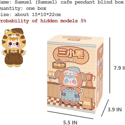 Kawaii Plush Blind Box,Cute Plush Blind Box Figures Keychain,Cartoon Dog Tiger Monkey Rabbit Chicken Elephant Collectible Toys,Random Design Unboxing Stuffed Animal Toy Girls Birthday Gifts,Single Box