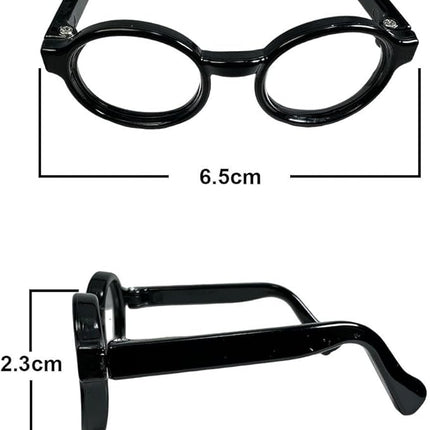 3pcs Doll Accessories Set Included Mini Glasses, Shoulder Bag and Canvas Shoes, Dress Up Accessories Replacement for 17cm Doll, Mini Costume Supplies for 6.7in Figures (Set of Red)