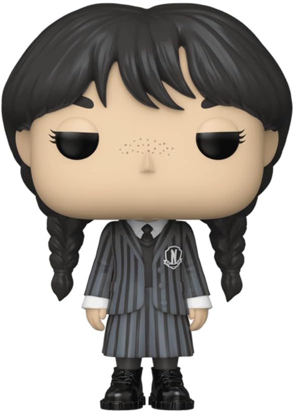 Jenna Ortega Wednesday Addams #1309 Facsimile Signed Reprint Laser Autographed Funko POP! TV Addams Family Figurine with Protector Case
