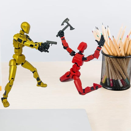 (Assembly Completed) 8 Packs T13 Action Figure Set, 3D Printed ActionFigure Toy Gifts for Kids, Dummy 13,Robot 13 Action Figure Full Body Mechanical Doll Christmas Birthday Gift for Boys Girls