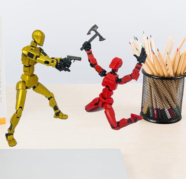 (Assembly Completed) 8 Packs T13 Action Figure Set, 3D Printed ActionFigure Toy Gifts for Kids, Dummy 13,Robot 13 Action Figure Full Body Mechanical Doll Christmas Birthday Gift for Boys Girls