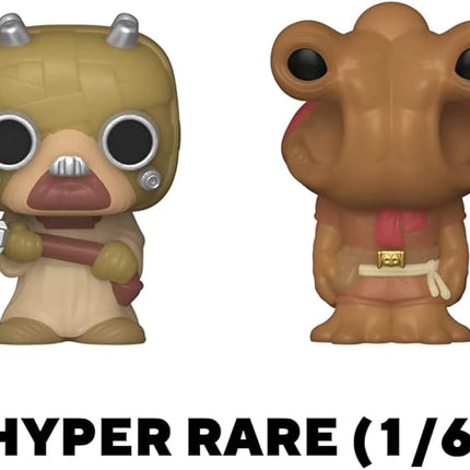 Funko Bitty POP! Star Wars - Luke, 4-Pack - Luke Skywalker, OBI-Wan Kenobi, Jawa and A Surprise Mystery Mini Figure - 0.9 Inch (2.2 Cm) Collectable - Stackable Display Shelf Included - Gift Idea