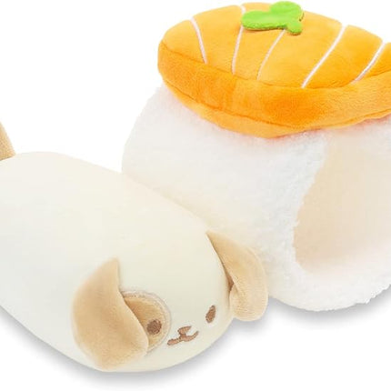 Anirollz Puppiroll Plush in Salmon Sushi – Kawaii Stuffed Animal with Removable Costume – Cute Squishy Plush Toy Gift for Girls & Kids