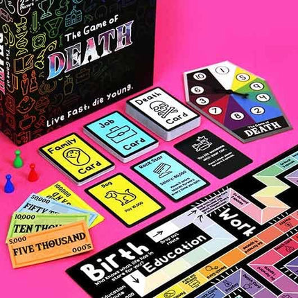 Gift Republic Game of Death – Live Fast, Die Young | Dark Humour Adult Party Board Game | Outrageous Survival Challenge for 2- Players | Mature Content