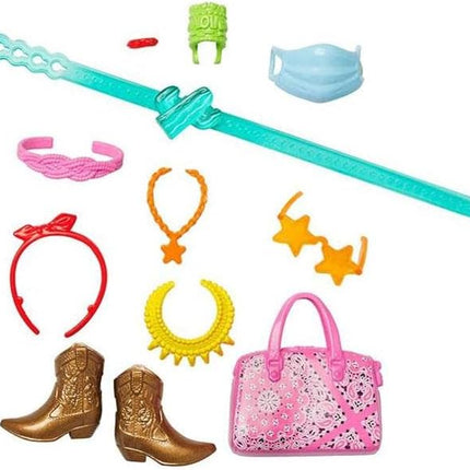 Barbie Accessories Western Pack with 11 Storytelling Pieces for Barbie Dolls