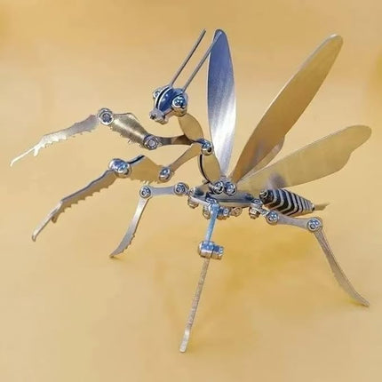 3D Metal Puzzle DIY Enthusiasts Adults Creative Building Model Spatial Thinking Home Decor Gift Idea （Mantis - Requires Assembly Comes with Tools）