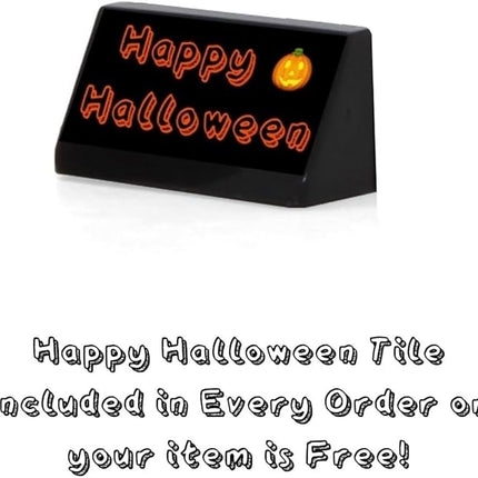 LEGO Halloween Minifigure Accessory - Pumpkin with Green Stem Jack O' Lantern 🎃 (4 Pack) With Halloween Display