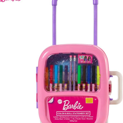Barbie Color and Roll Activity Set with Carrying Case, Stickers, & Art Supplies