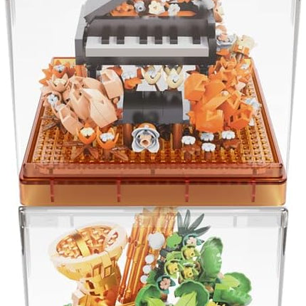 Musical Instruments Micro Blocks Building Sets,Classical Famous Building Block Set,1500 PCS for Adults and Kids,Piano and Saxophone with Clear Plastic Cover