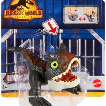 Jurassic World Dominion Uncaged Wild Pop Ups Dinosaur Toys, Collectible Figures, Manually Activated (Carnotaurus)