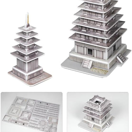 3D Puzzle Set of Korean Cultural Heritage - Easy Assembly, No Tools Needed - Decorative Models of Korean Landmarks (Set 4)