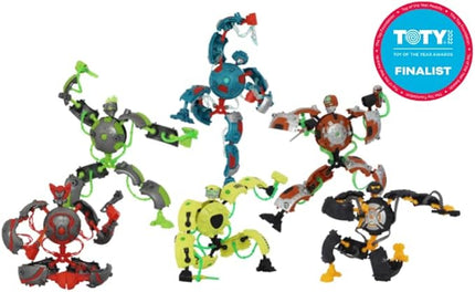 Giga Bots - Blaze | Energy Core Transforms Into 13 Inch Action Figure | Leader of The Scourage | Unique Toy Combat Attachments and Skills | Includes 33 Buildable Pieces