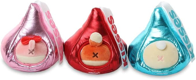 Anirollz Stuffed Animal Plush Toy - Official Hershey Kisses Chocolate Toy Blanket Outfitz Doll | Soft, Squishy, Warm, Cute, Comfort, Safe | Pillow with Fox - Valentine's Day Gift 4" Foxiroll