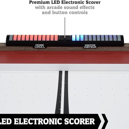 Hall of Games Air Hockey Table, Indoor Arcade Gaming Sets with Electronic Score Systems, Perfect for Family Game Rooms