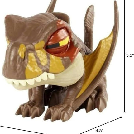 Jurassic World Dominion Uncaged Wild Pop Ups Dinosaur Toys, Collectible Figures, Manually Activated (Snap Squad Attitudes Dimorphodon Brown)