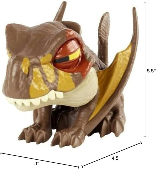 Jurassic World Dominion Uncaged Wild Pop Ups Dinosaur Toys, Collectible Figures, Manually Activated (Snap Squad Attitudes Dimorphodon Brown)