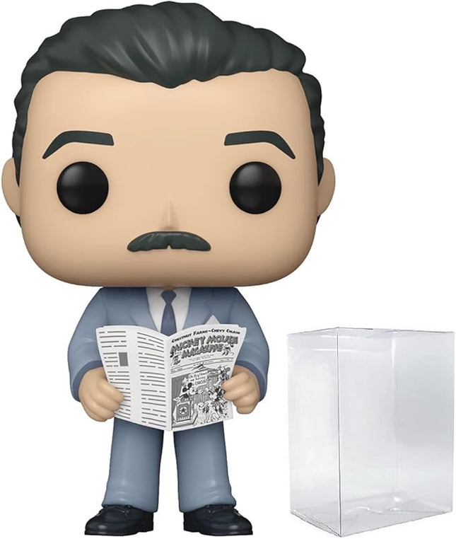 POP Icons: Disney 100 - Walt Disney with Magazine Funko Vinyl Figure (Bundled with Compatible Box Protector Case), Multicolor, 3.75 inches