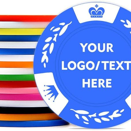 100 Personalized Poker Chips, Print with Your Text and Logo, Suitable for Corporate Event, Poker Night, Card Club, Board Game, Party