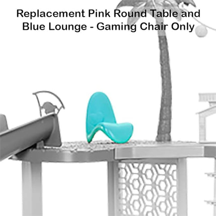 Replacement Parts for Barbie Doll Dreamhouse Doll House Playset HMX10 - Replacement Pink Round Table and Blue Lounge - Gaming Chair