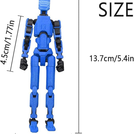 Assembly Completed 2025 New Titan 13 Action Figure,Lucky Robot 13 Action Figures 3D Printed Multi Jointed Movable Figure,Nova 13 Action Figure for Collectors Desktop Decorations (Blue 1PC)