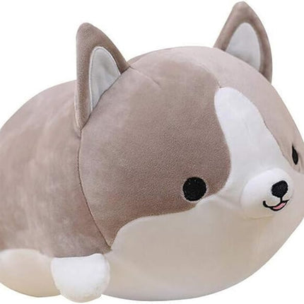 Corgi Dog Plush Pillow, Cute Shiba Inu Corgi Butt Stuffed Animal Toys Gifts for Bed, Valentine, Kids Birthday, Christmas (Gray, 17.3inch)
