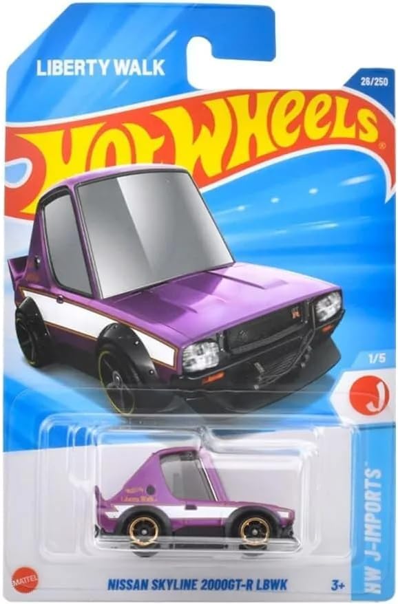 Hot Wheels Nissan Skyline 2000GT-R LBWK (Purple) Tooned HW J-Imports 1/5