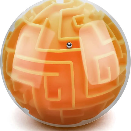 YongnKids Amaze 3D Memory Sequential Maze Ball Puzzle Toy Gifts for Kids Adults - Challenges Game Lover Tiny Balls Brain Teasers Game (Orange)