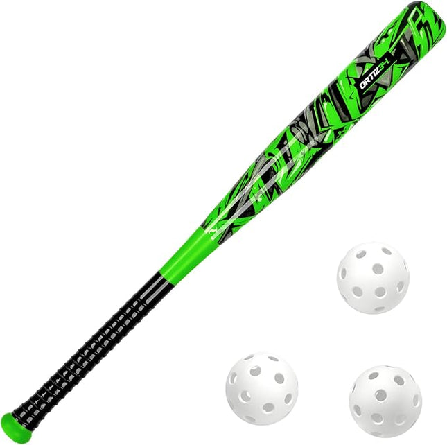 Bat & Ball Set - Graffiti Plastic Bat & Ball Homerun Set- David Ortiz Backyard Baseball Set for Youth, Kids, Teenagers, Adults (Bat & Ball Set, Blue)