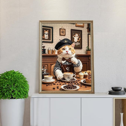 500 Pieces Jigsaw Puzzles for Adults and Teens and Kids Family Happy Gift Idea Cats Selfie (Cat Barista)