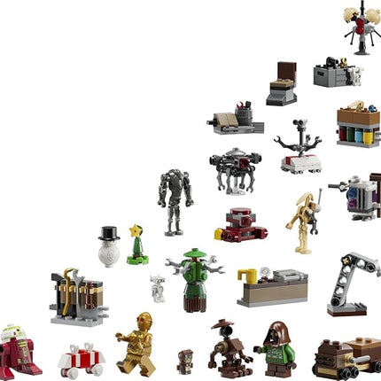 Lego 75418 Star Wars Advent Calendar 2025 Toy Birthday Present Blocks Educational Toys for Boys Girls Children 6 Years 7 Years 8 Years 9 Years Old Pretend Play Doll