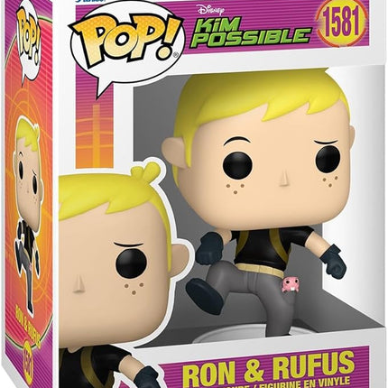 Funko Pop Disney: Kim Possible - Ron Stoppable with Rufus - Collectable Vinyl Figure - Gift Idea - Official Merchandise - Toys for Kids & Adults - Cartoon/Animation Fans