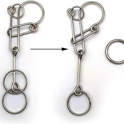 Zooshine 4 Sets Advanced Metal Brain Puzzles Teasers Higher Level Challenge for Party Games, Office Toys, Family Games for Kids Adults