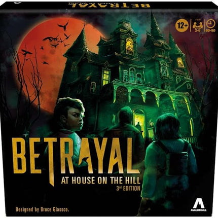 Avalon Hill Hasbro Gaming Betrayal at The House on The Hill 3rd Edition Cooperative Board Game,Ages 12 and Up,3-6 Players,50 Chilling Scenarios
