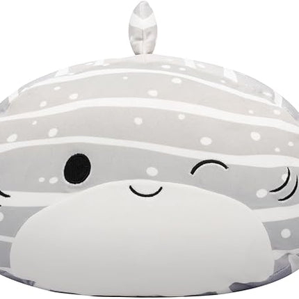 Squishmallows Original 12-Inch Sachie Grey Striped Shark Stackables - Official Jazwares Plush