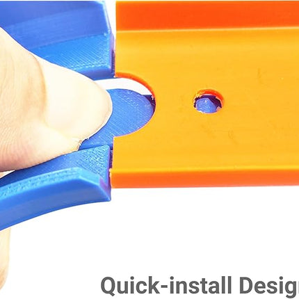 Racetrack Connectors Compatible with Hot Wheels,90 Degree Banked Turn,4 Packs，Upgrade Edition