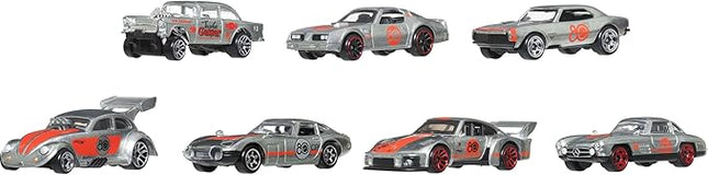 Hot Wheels 80th Anniversary Mattel 7 Pack Ride On Toy Mini Car, 7 Pack Ages 3+ Metal JHF01
