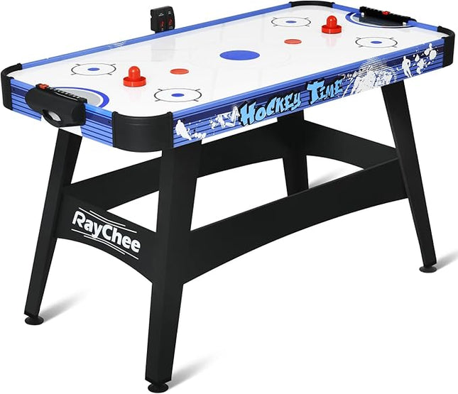 Air Hockey Table, Indoor Powered Air Hockey Game Table w/2 Pucks, 2 Pushers, Stronger Motor & Digital LED Scoreboard for Adults and Kids, Home Game Room, Easy Setup