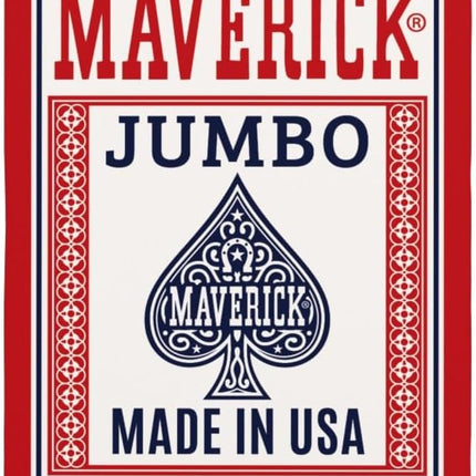 Maverick Playing Cards 12 Pack, Made in USA, Jumbo Index, Red and Blue Decks, Bulk Playing Cards for Poker, Card Games, and Family Game Night