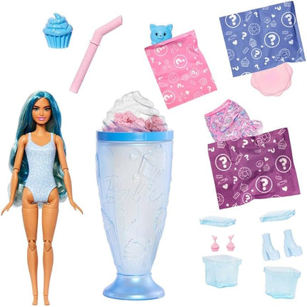 Barbie Pop Reveal Series Fashion Doll & Accessories Set, Treat Series, Cool Cupcake Theme with Pet, 8 Surprises Include Color Change