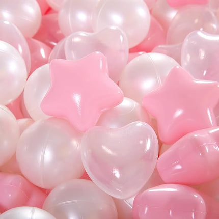 STARBOLO Star Ball Pit Balls for Toddlers -100pcs Phthalate Free BPA Free Non-Toxic Crush Proof Play Balls Play Tent Pool Playhouse Playpen Party Decoration.