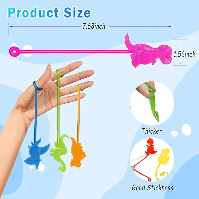 Dinosaur Sticky Hands Bulk 36 PCS Dinosaur Party Favors for Kids Stretchy Dino Sticky Hand Toy Goodie Bag Stuffers Fillers Treasure Box Toys for Classroom Prizes Carnival Birthday Party Supplies Gifts