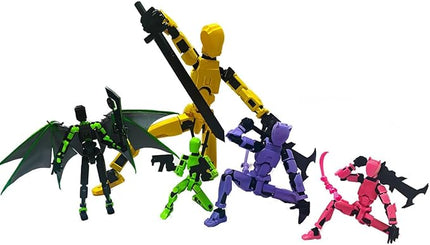 T13 Action Figure Assembly Completed, Upgraded 3D Printed T13 Action Figure, The Dummy 13 is Very Suitable for Office Desks and Birthday Cake Decorations (Green)