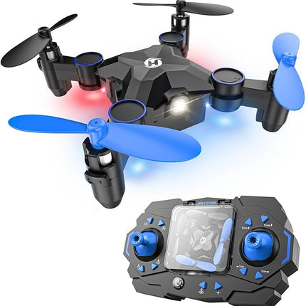 Holy Stone HS190 Foldable Mini Drone for Kids Beginners, RC Nano Quadcopter with Altitude Hold, 3D Flips, High Speeds Rotation, Headless Mode, Throw to Go, One Key Return, Great Gift Toys for Boys and Girls, Blue