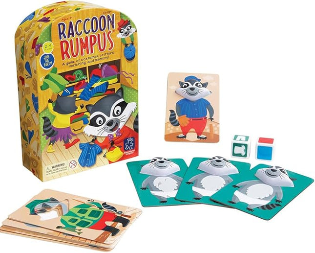 Educational Insights Raccoon Rumpus - Cute Preschool Toys & Board Games for Kids, Color Matching Kids Games, Toddler Memory Game, 2-in-1 Game for 2-4 Players, Fun Gifts for Girls & Boys Ages 3+