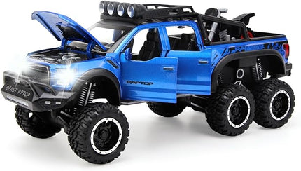 Toy Truck Pickup Model Car for Boys Age 3-8 Diecast Truck by F150 with Sound and Light for Kids, Pull Back Car Gift Toys for 4-7 Years Old