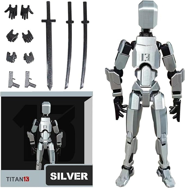Assembly Completed T13 Action Figure, Titan 13 3D Printed Action Figure, 3D Printed Titan13, Assembled Dummy 13 Lucky 13 Toy Figure